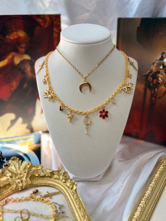 Red Rising Charm Necklace