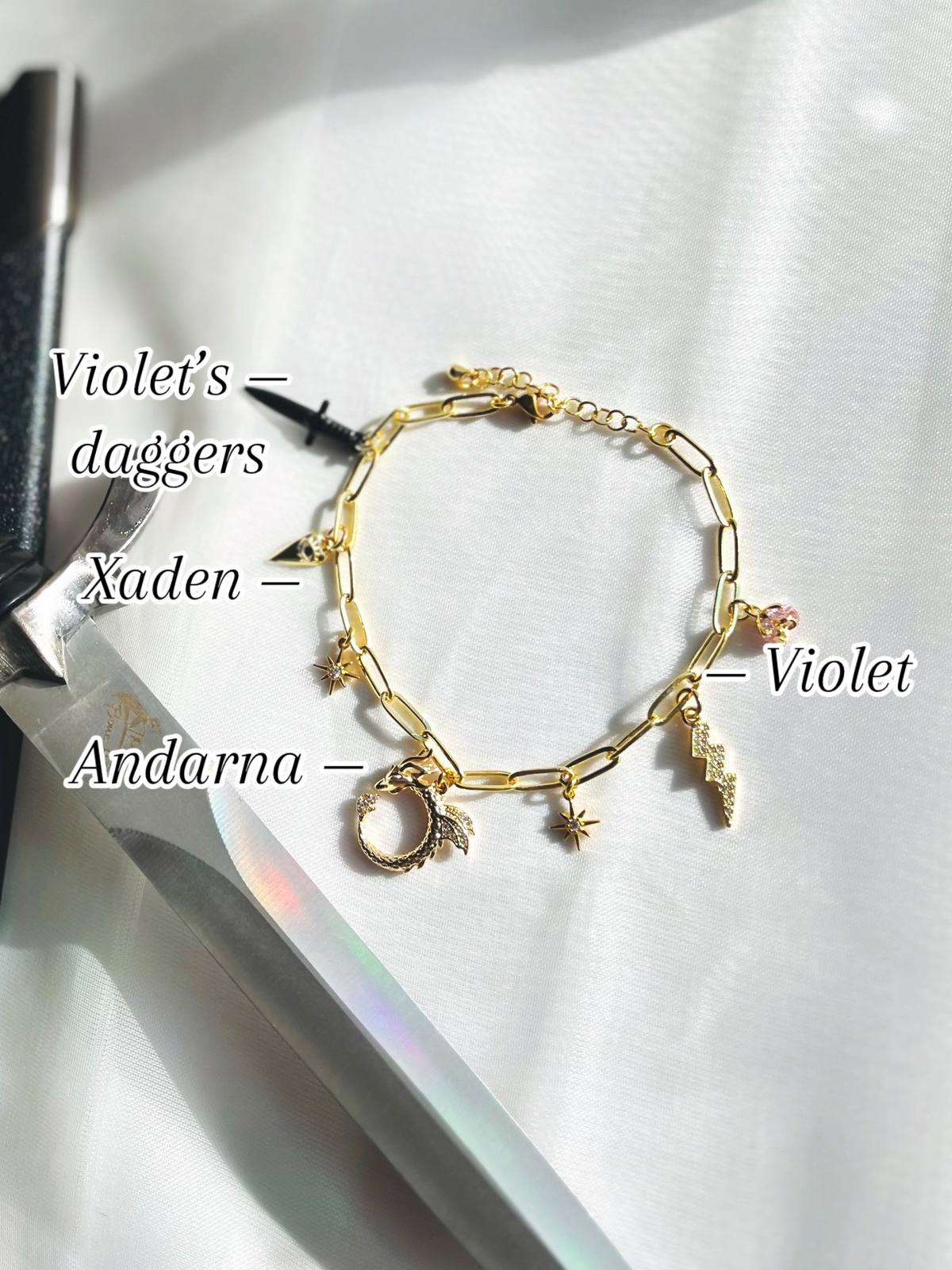 Fourth Wing Charm Bracelet