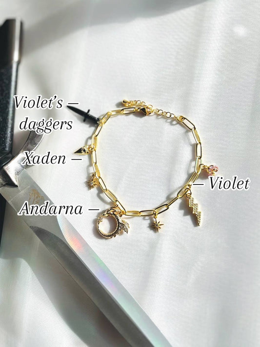 Fourth Wing Charm Bracelet